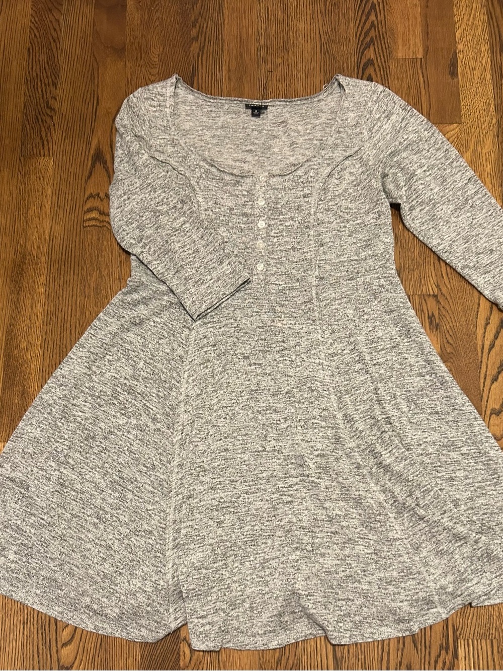 torrid Heather Gray Fall Scoop Neck Fit & Flare Midi Dress - Picture 4 of 15